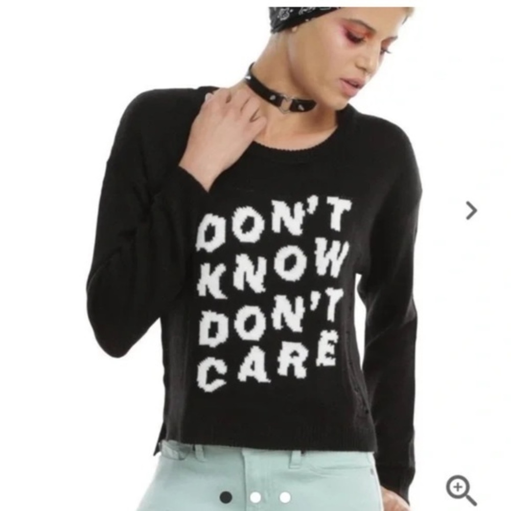Hot Topic Black Statement Sweater